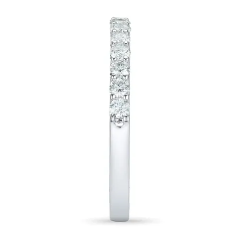 Diamant mémoire ring in 14 karaat witgoud 0,49 ct