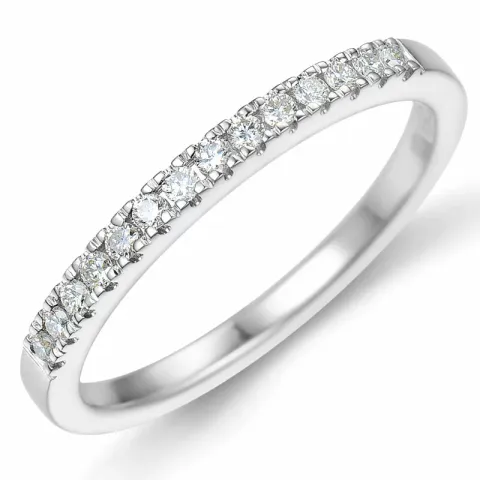 testsieraad diamant mémoire ring in 14 karaat witgoud 0,15 ct