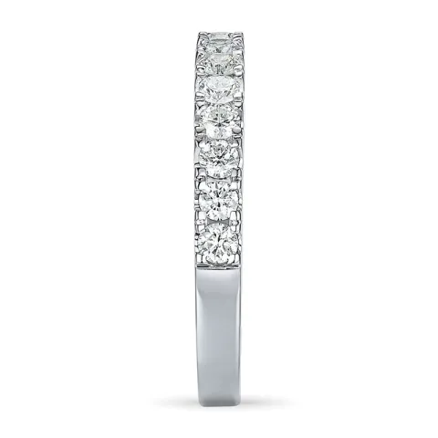 Diamant mémoire ring in 14 karaat witgoud 0,48 ct