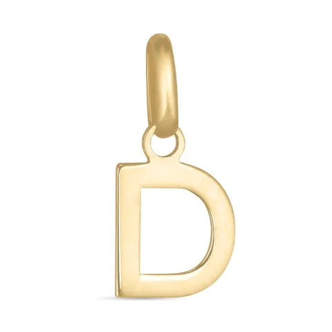 letter d hanger in 8 karaat goud