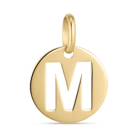 letter m hanger in 9 karaat goud