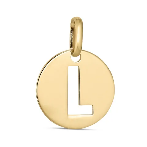 letter l hanger in 9 karaat goud