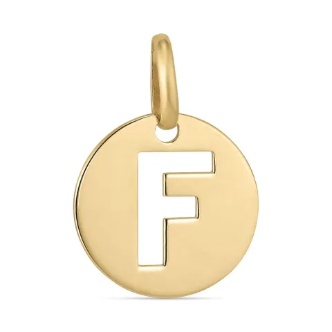 letter f hanger in 9 karaat goud