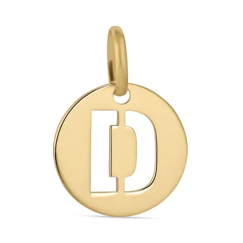 letter d hanger in 9 karaat goud