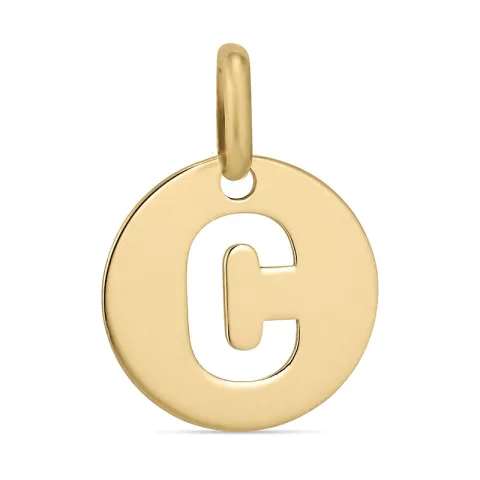 letter c hanger in 9 karaat goud