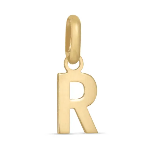 letter r hanger in 9 karaat goud