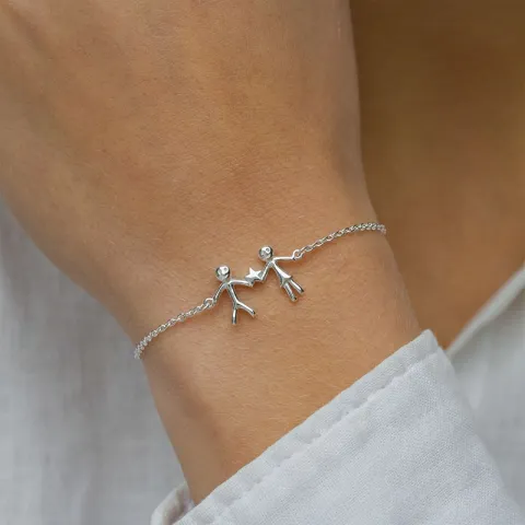 familie armband in zilver