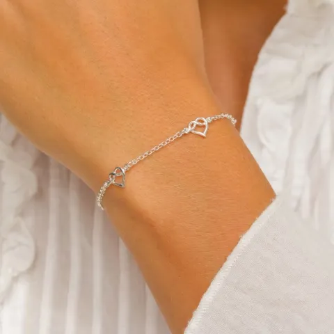 hart infinity armband in zilver met hanger in zilver