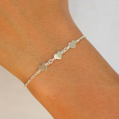 klein hart armband in zilver