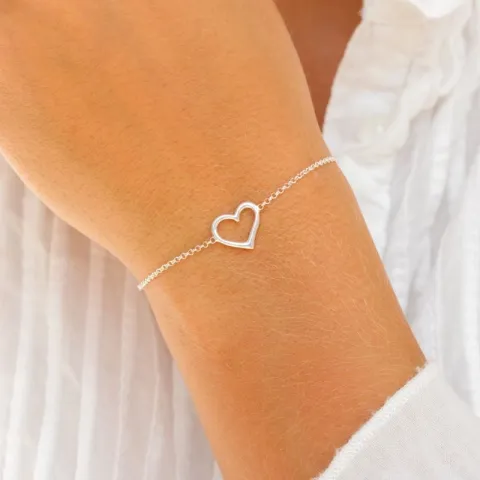 hart armband in zilver