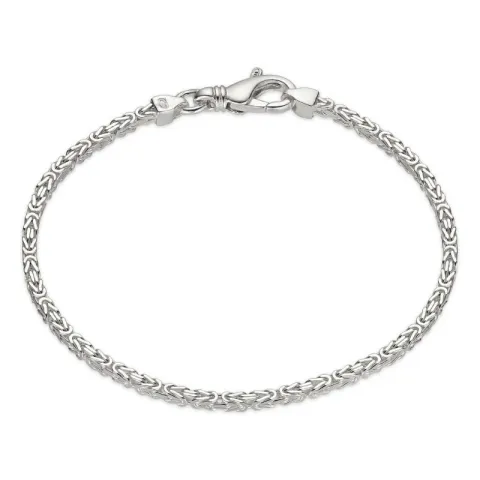 koning armband in zilver 17 cm x 2,0 mm