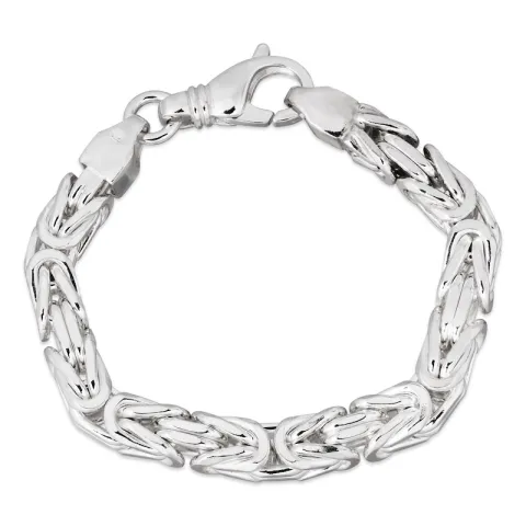 Koning armband in zilver 18,5 cm x 6,8 mm