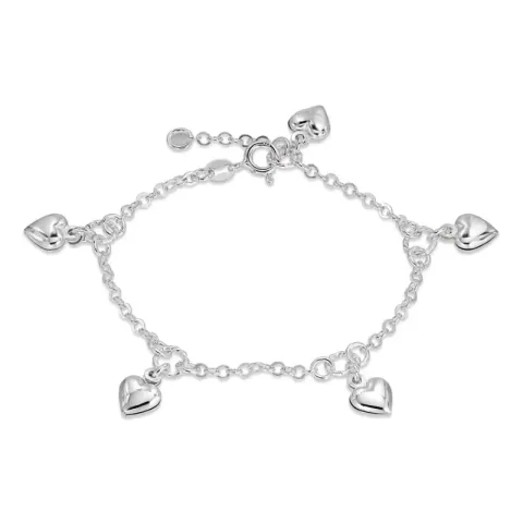 verzamelmonster hart armband in zilver met hanger in zilver