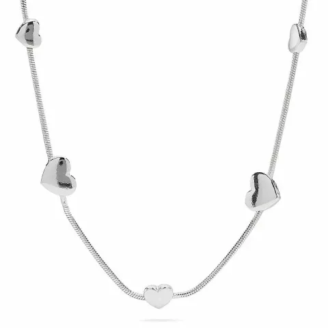 verzamelmonster hart ketting in zilver met hanger in zilver