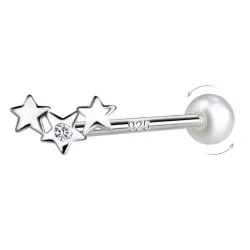 ster zirkoon helix piercing in zilver