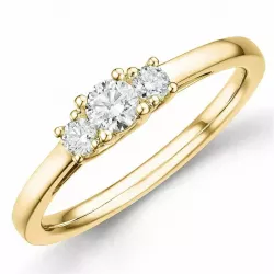 verzamelmonster diamant ring in 14 karaat goud 0,20 ct 0,13 ct