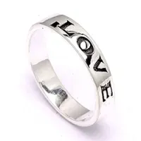 verzamelmonster Love ring in zilver